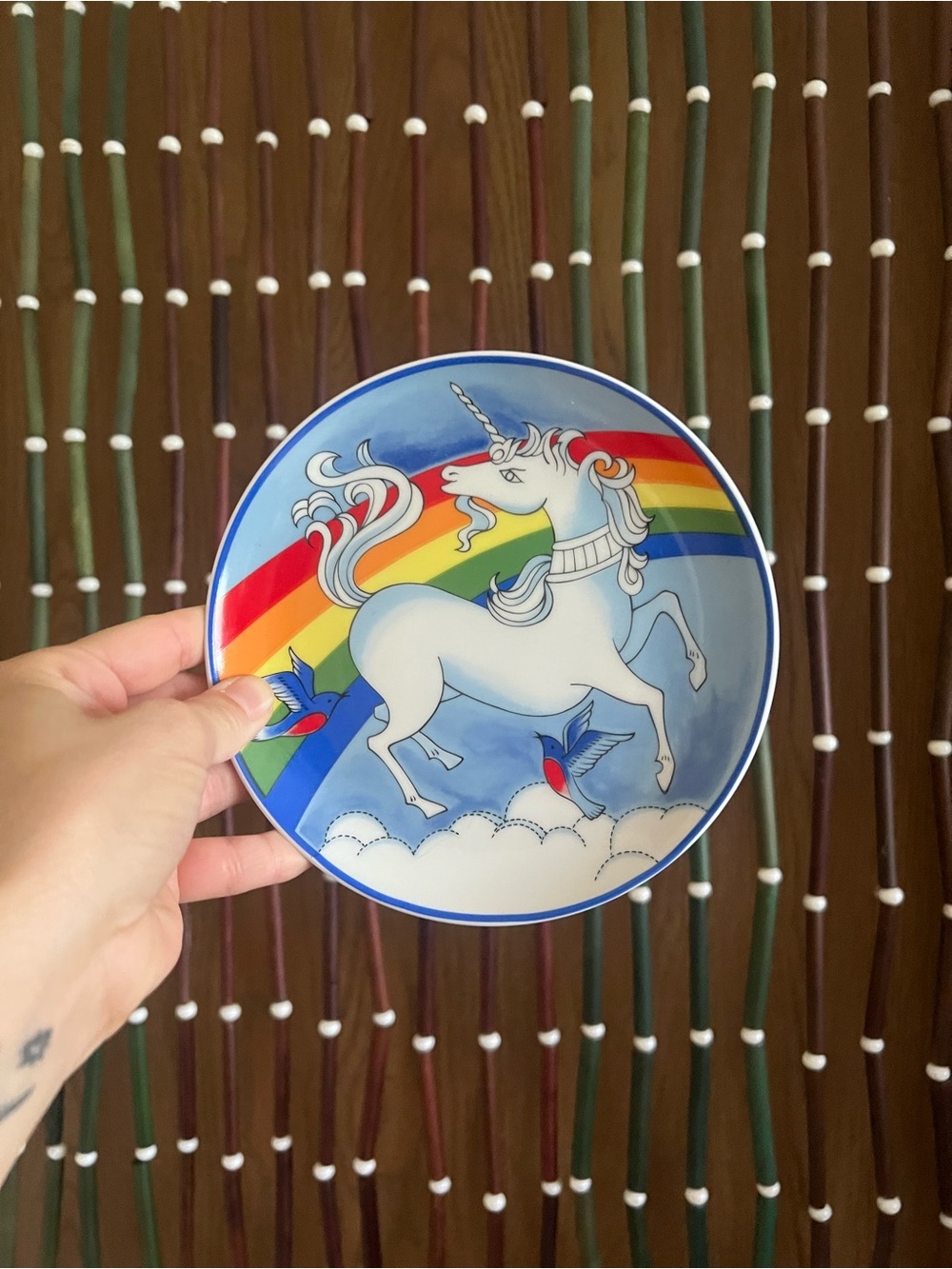 Unicorn Rainbow Decorative Hanging Wall Plate